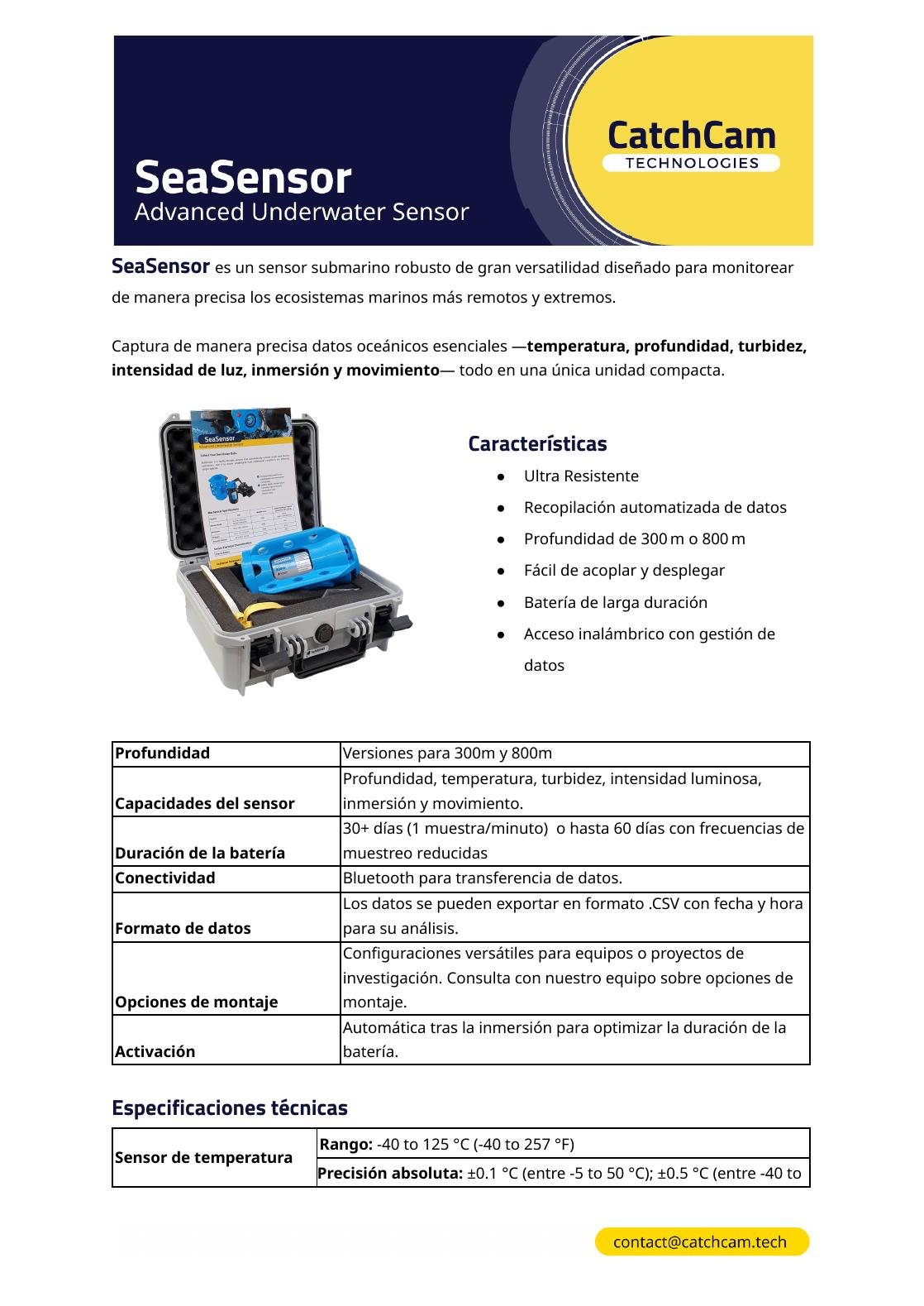 SeaSensor de CatchCam Technologies